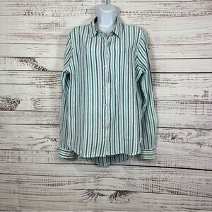 Needle & Cloth Pastel Stripe Linen Blend Shirt
